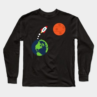 Earth to Mars Space Travel Long Sleeve T-Shirt